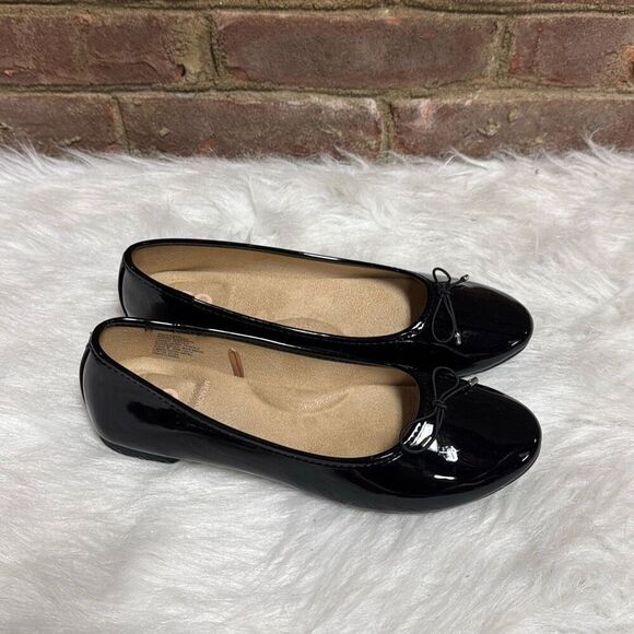 SO Emmaline Women's Black Patent Ballet Flats Size 8 NEW - Picture 2 of 10